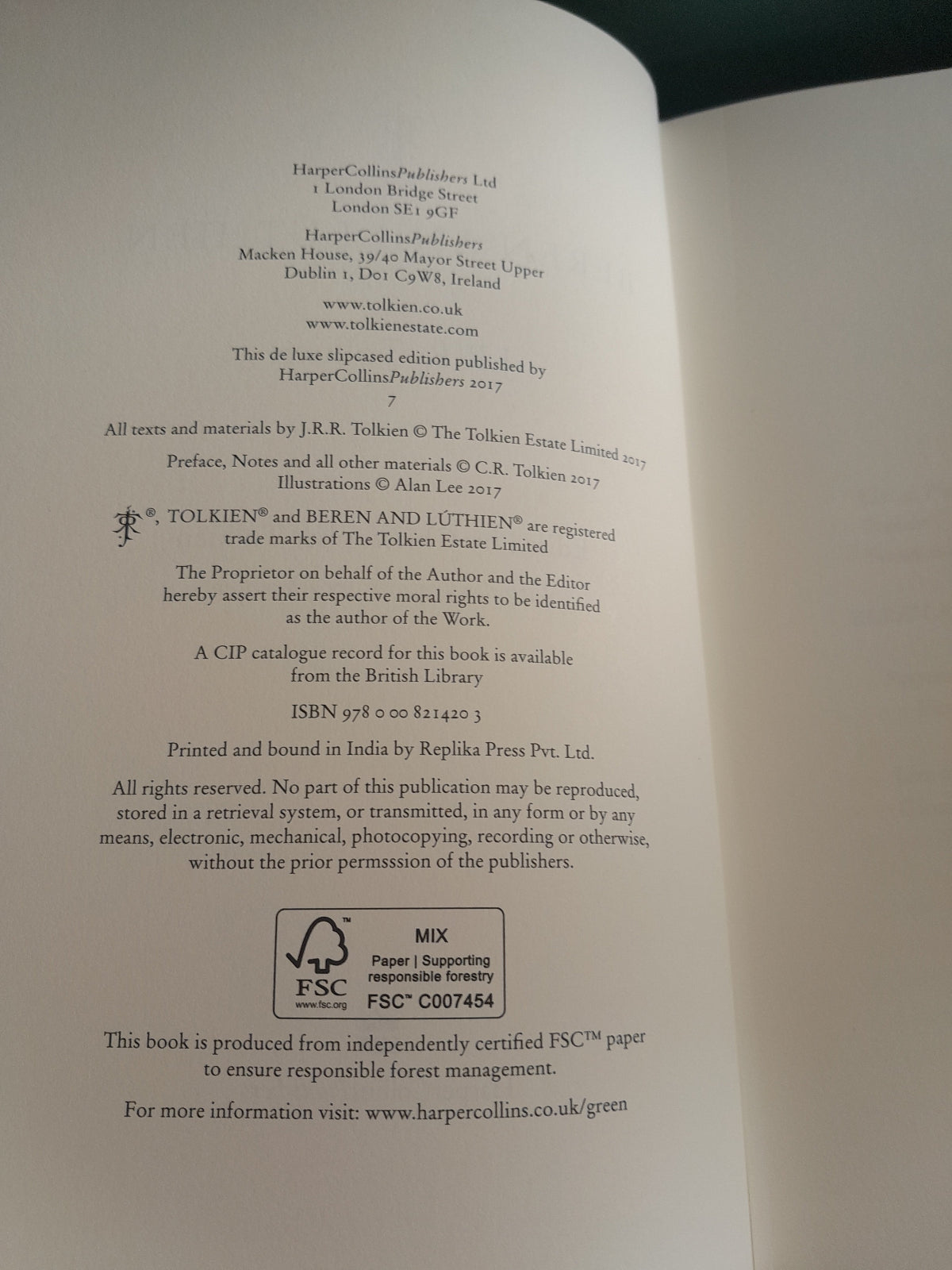 Beren and Luthien Folio Edition Tolkein