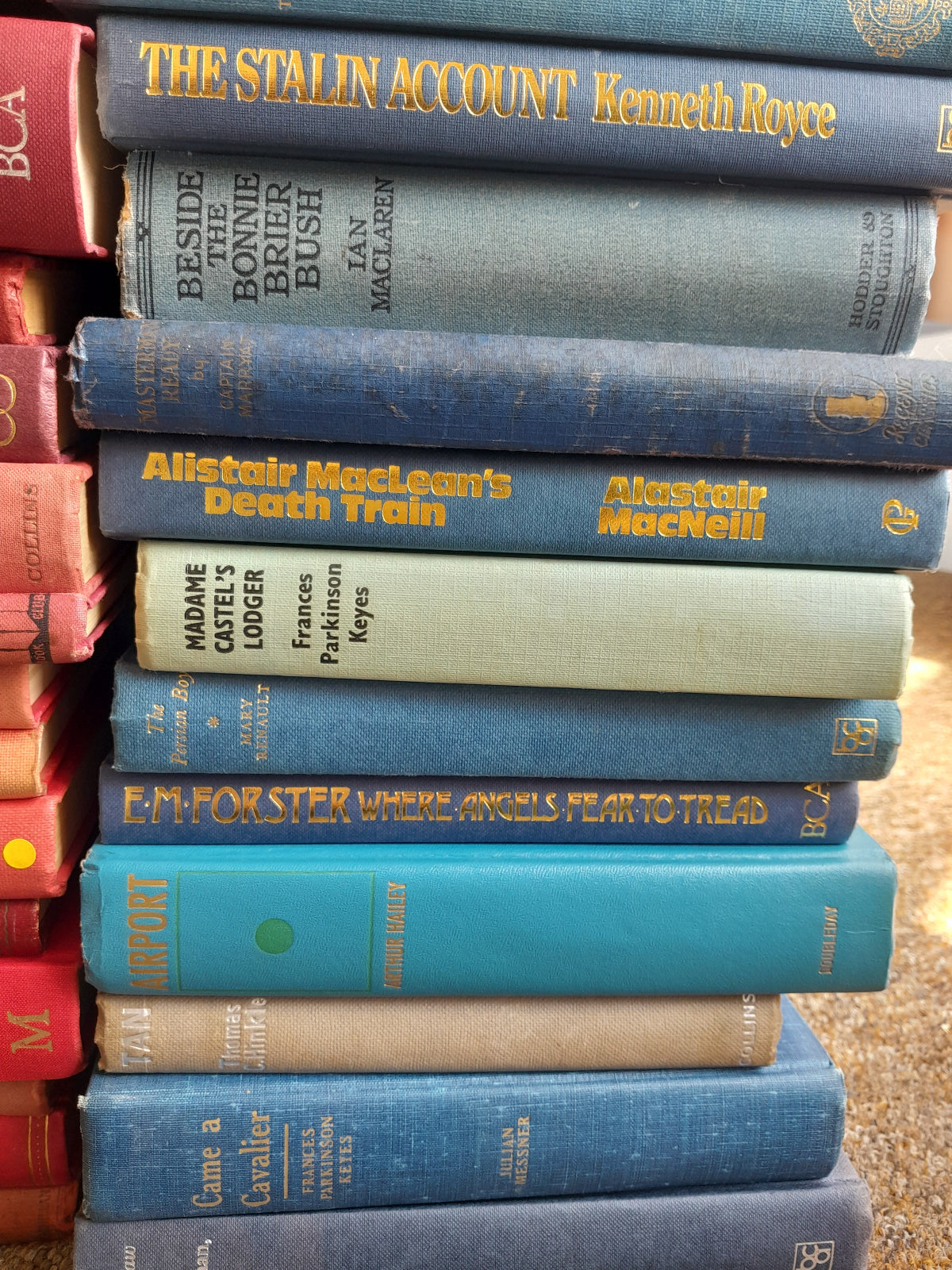 vintage blue hardback books