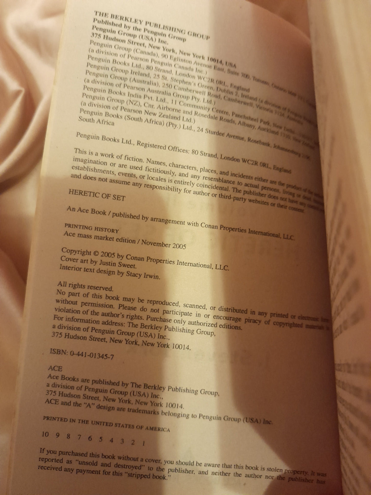 Conan ANOK Heretic of Stygia USA first edition