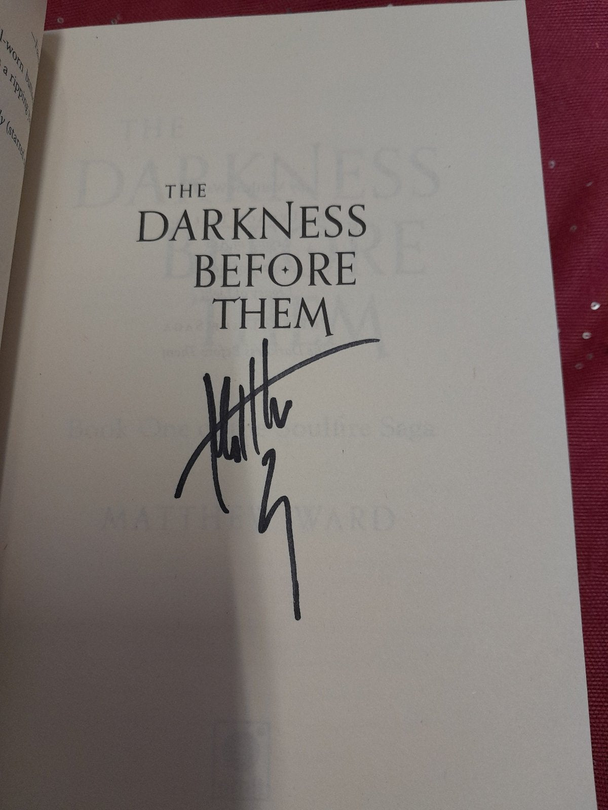 darkness before them Matthew Ward SIGNED