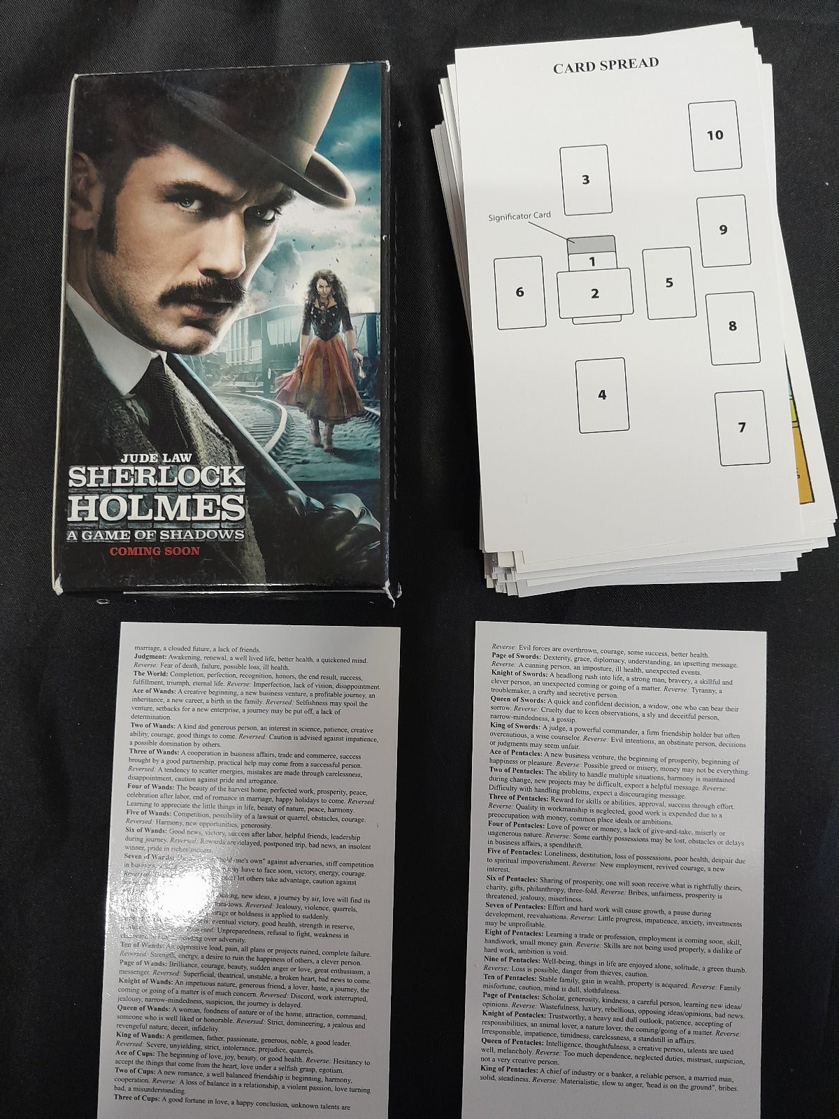 Tarot Sherlock Holmes Game of Shadows