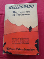 Book titled 'Hell dorado: The true story of Tombstone' by William M. Breakenridge on a pink background