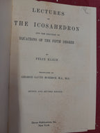 Lectures on the Icosahedron & Solution of Equations of the Fifth Degree - Old Curiosity Bookshop