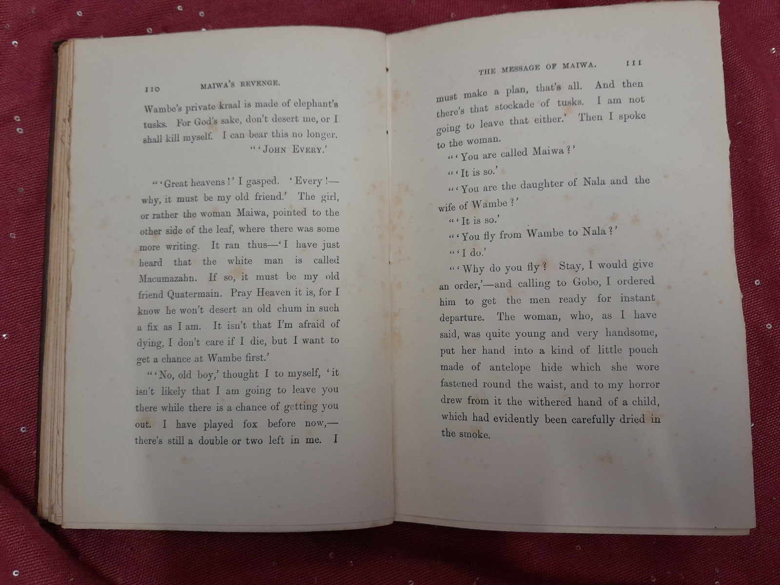 Maiwas Revenge by Rider Haggard FIRST EDITION