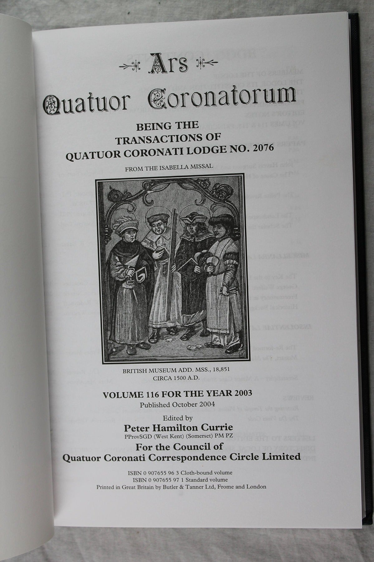 Quatuor Coronatorum vol 116