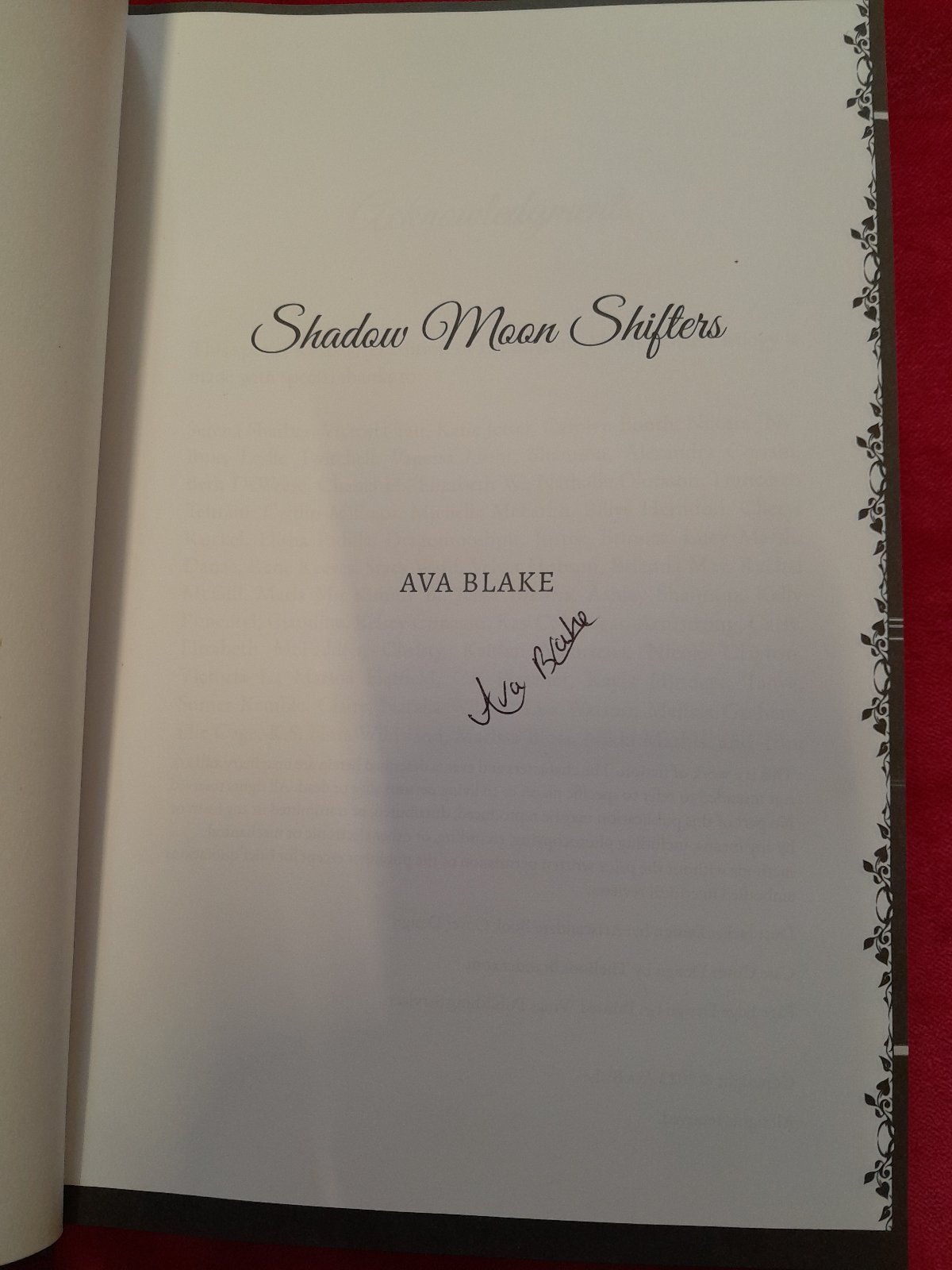 Shadow Moon Shifters SIGNED by Ava Blake Sprayed Edges