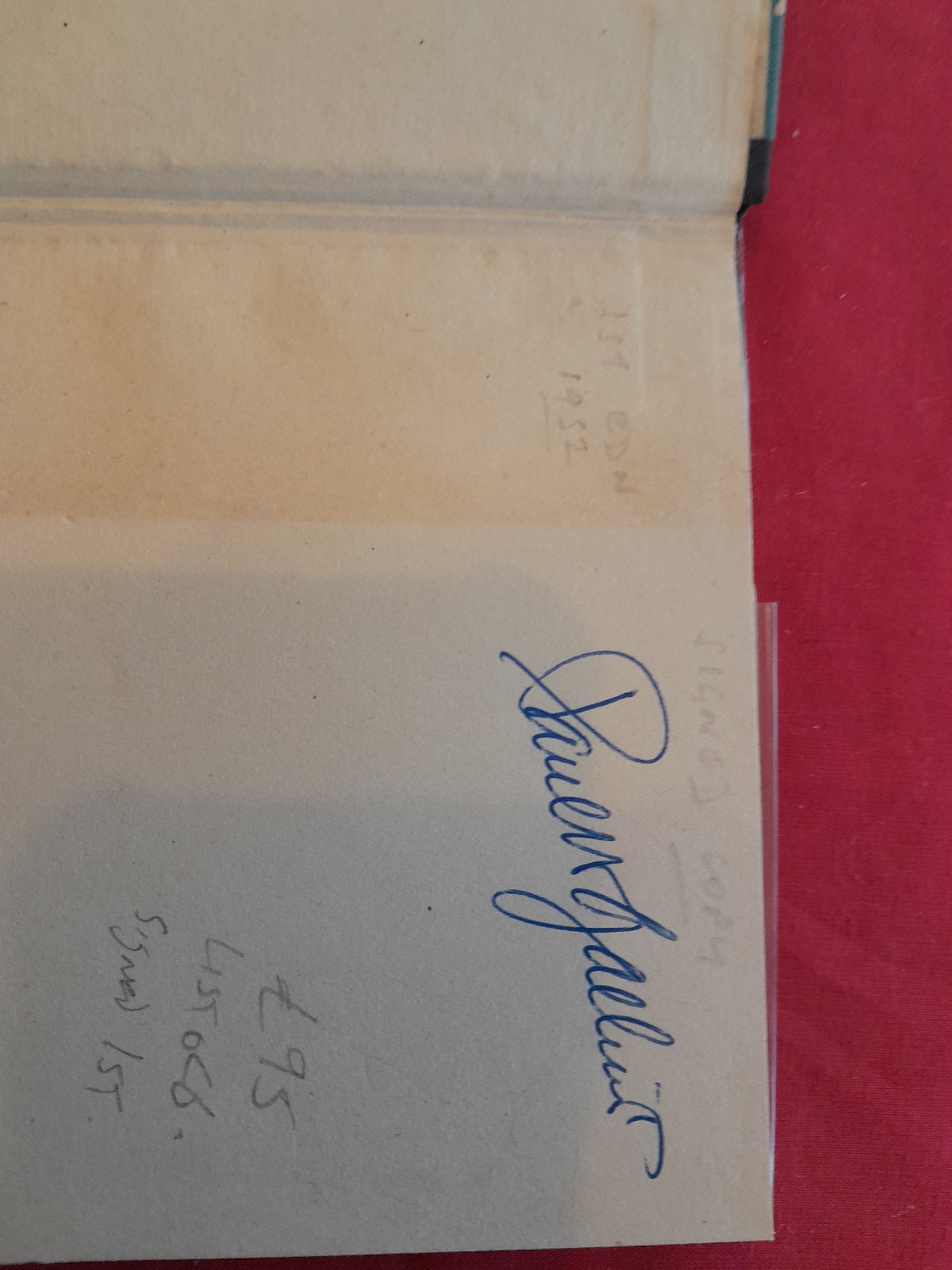 Snowflake Paul Gallico SIGNED First Edition 1952