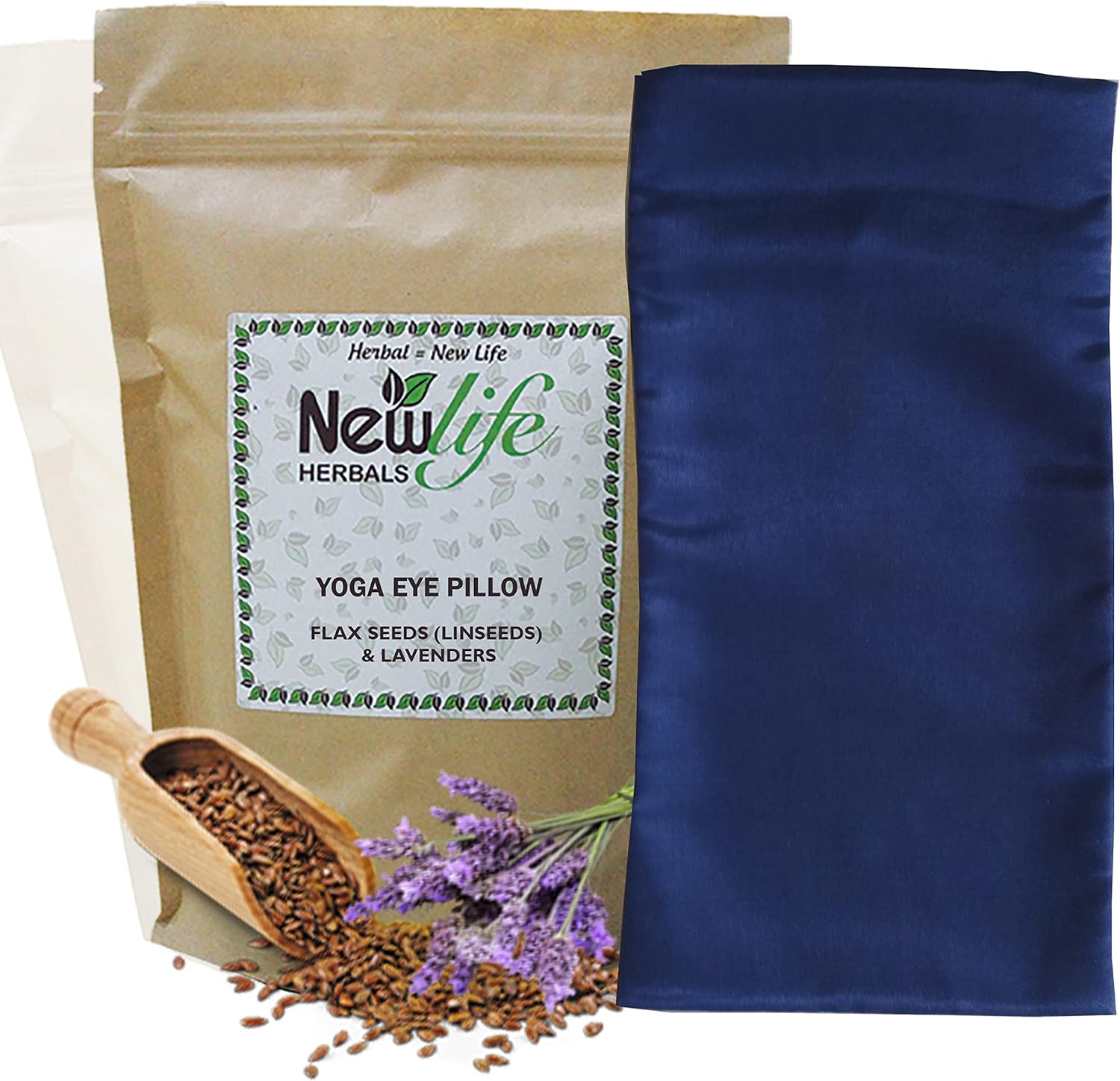 Yoga Eye Pillow, Silk Eye Bags, Flax Seeds & Lavender Stress Relief