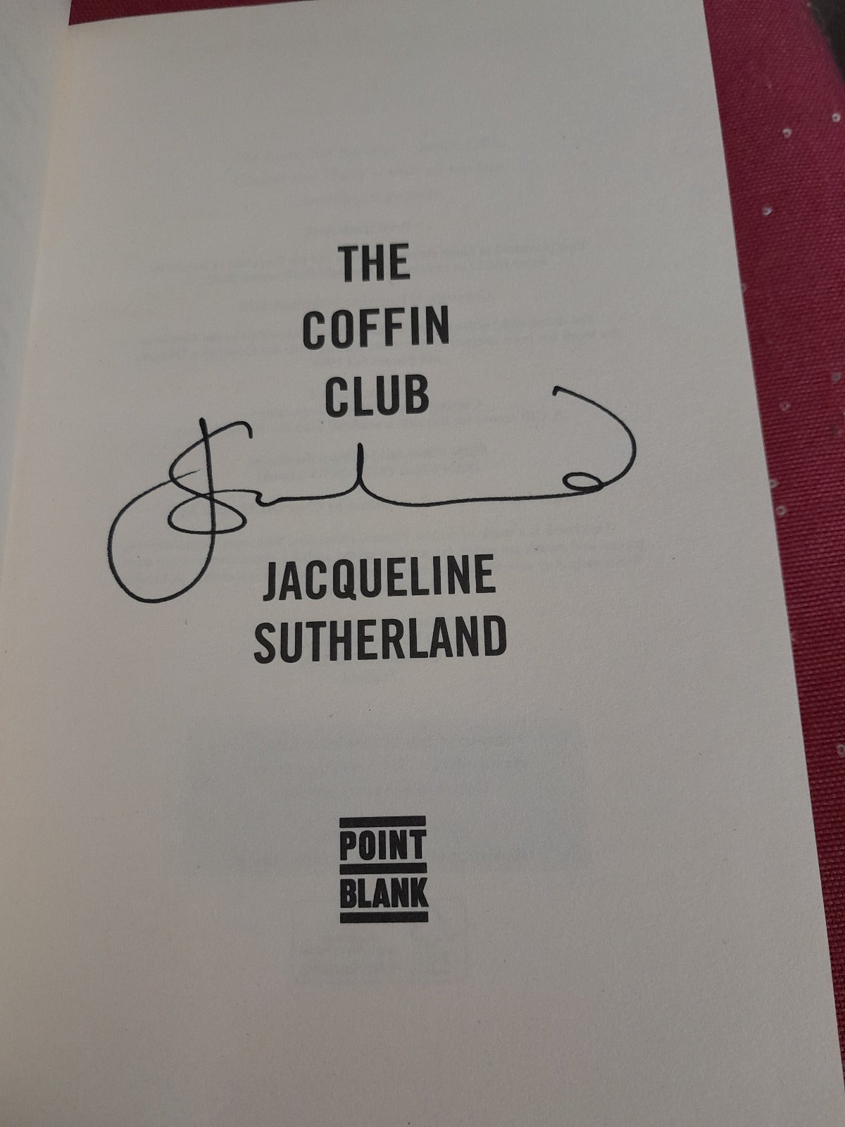 The Coffin Club Author Signed 