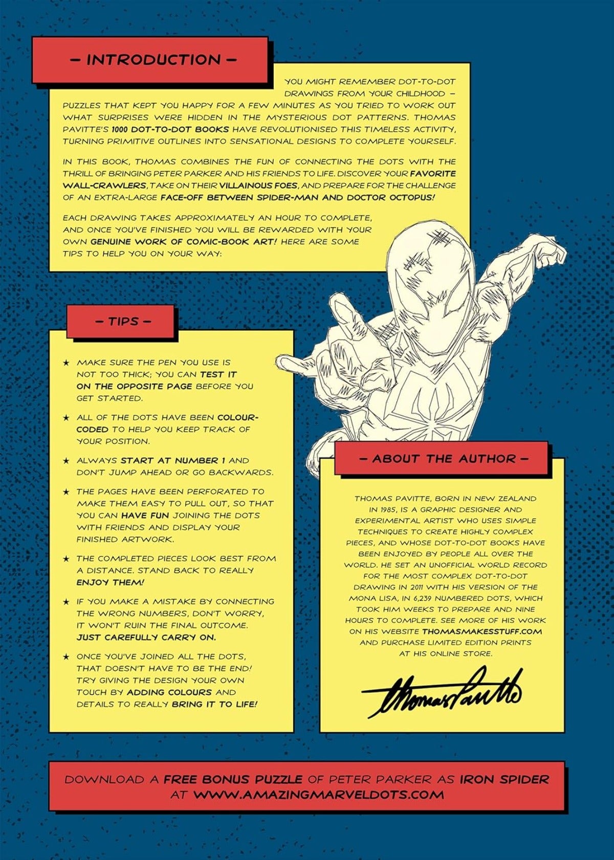 Marvel Spiderman 1000 dot-to-dot book 