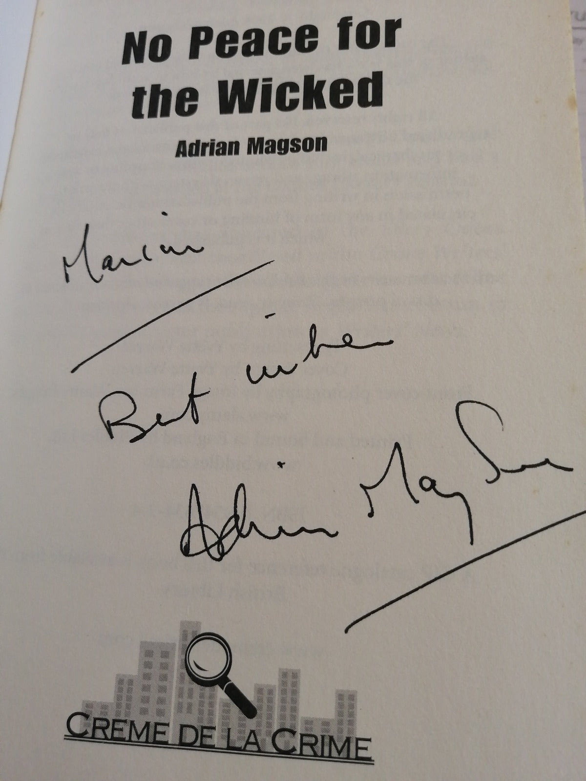 SIGNED Adrian Magson