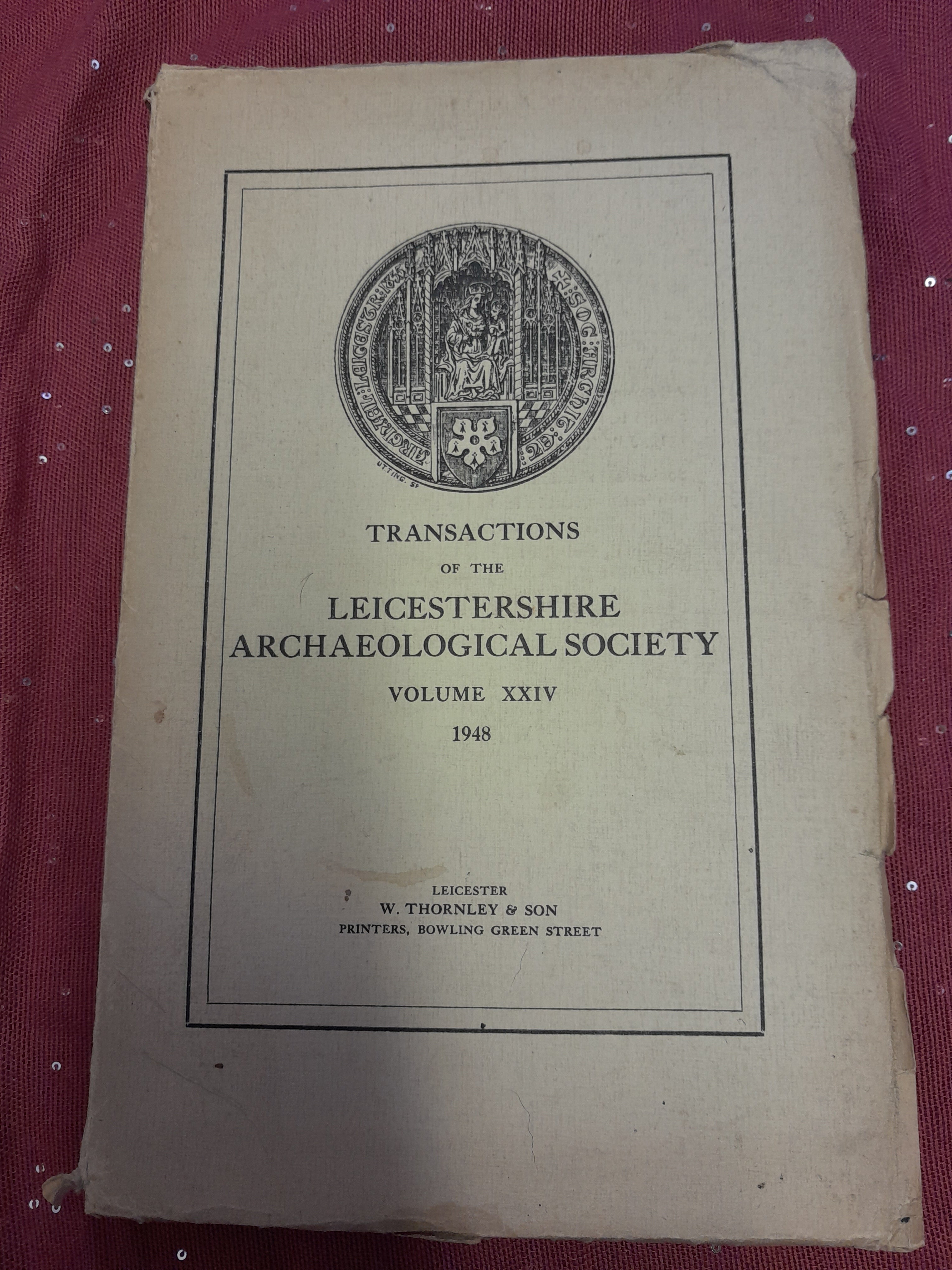 Leicestershire Archaeological Society Transactions - Old Curiosity Bookshop