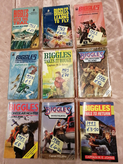 Biggles Paperbacks Old Curiosity Bookshop