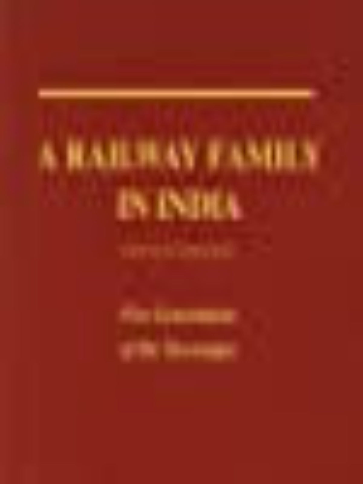 A Railway family in India