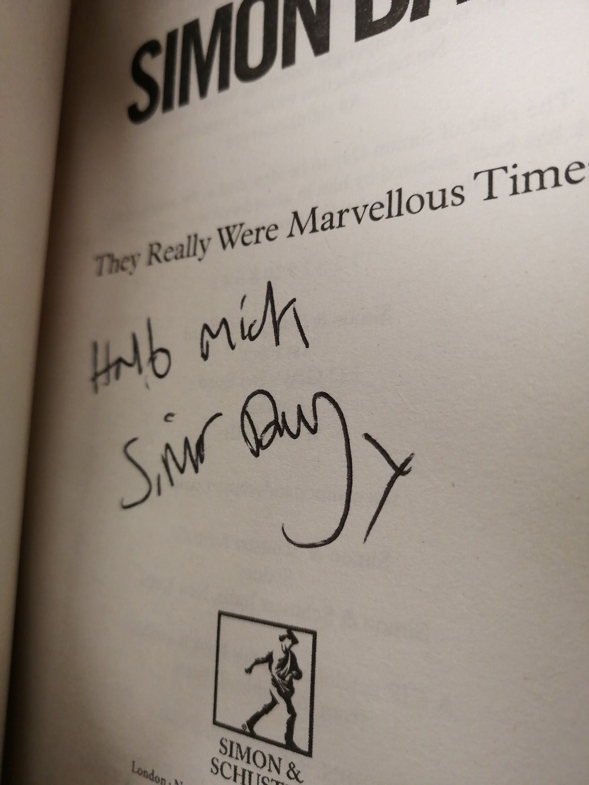 Simon Day Signed Biography