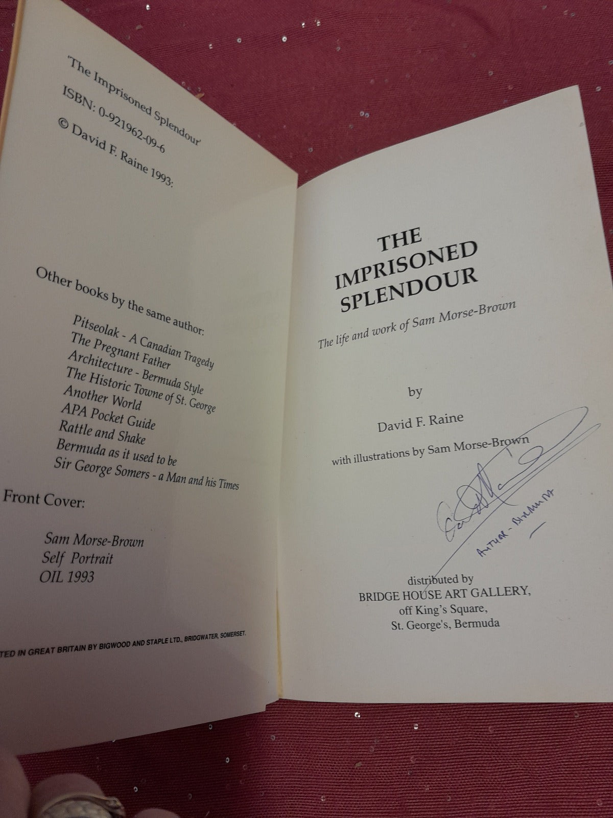 Imprisoned Splendour Life & Work of Sam Morse_Brown SIGNED
