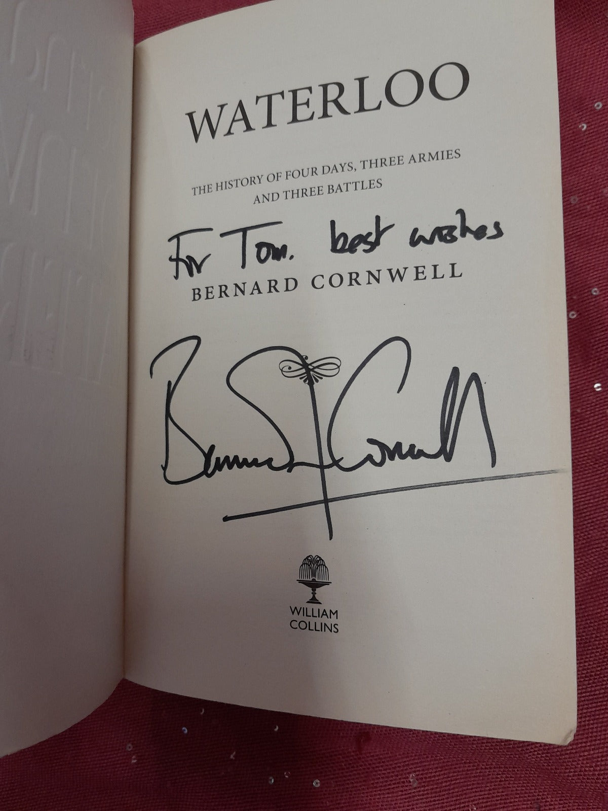 Waterloo signed by Bernard Cornwell