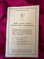 Army Cadet Force Instructors Handbook North Midland District - Old Curiosity Bookshop
